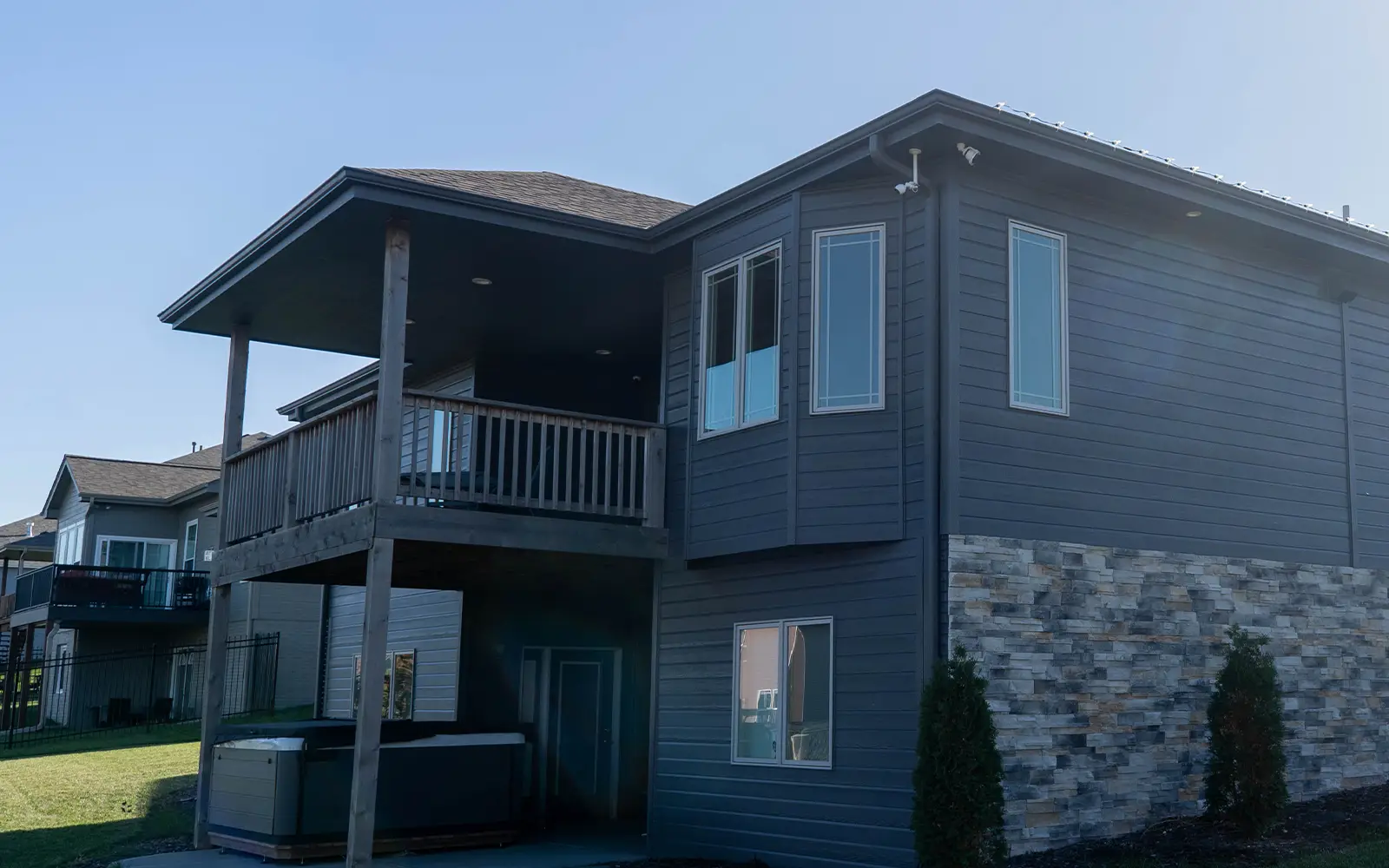 Deck before sanding and staining